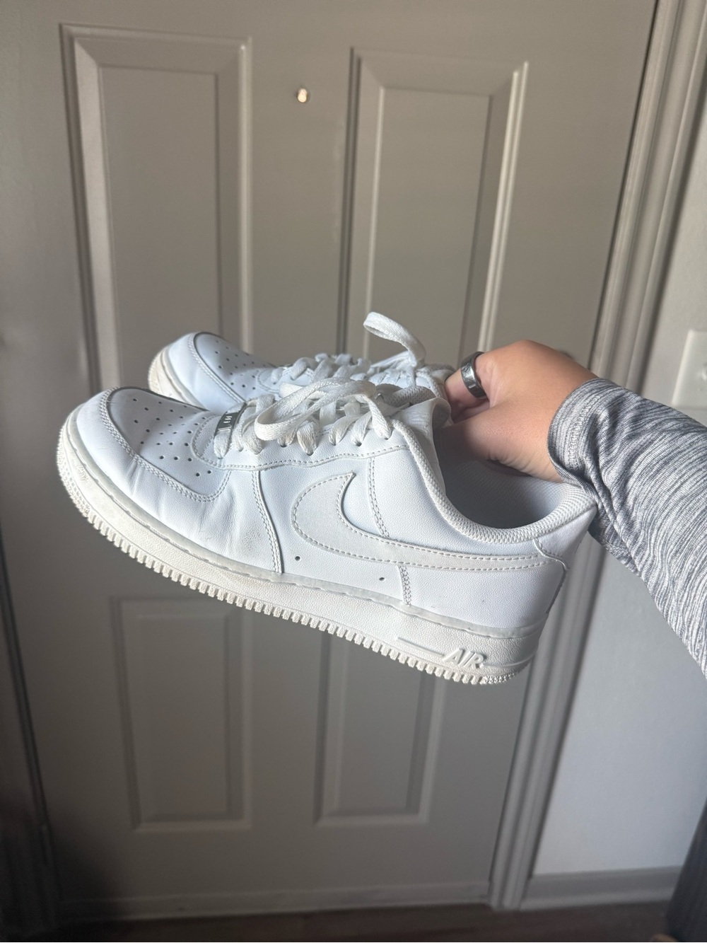 Nike White Low-Top Leather Sneakers